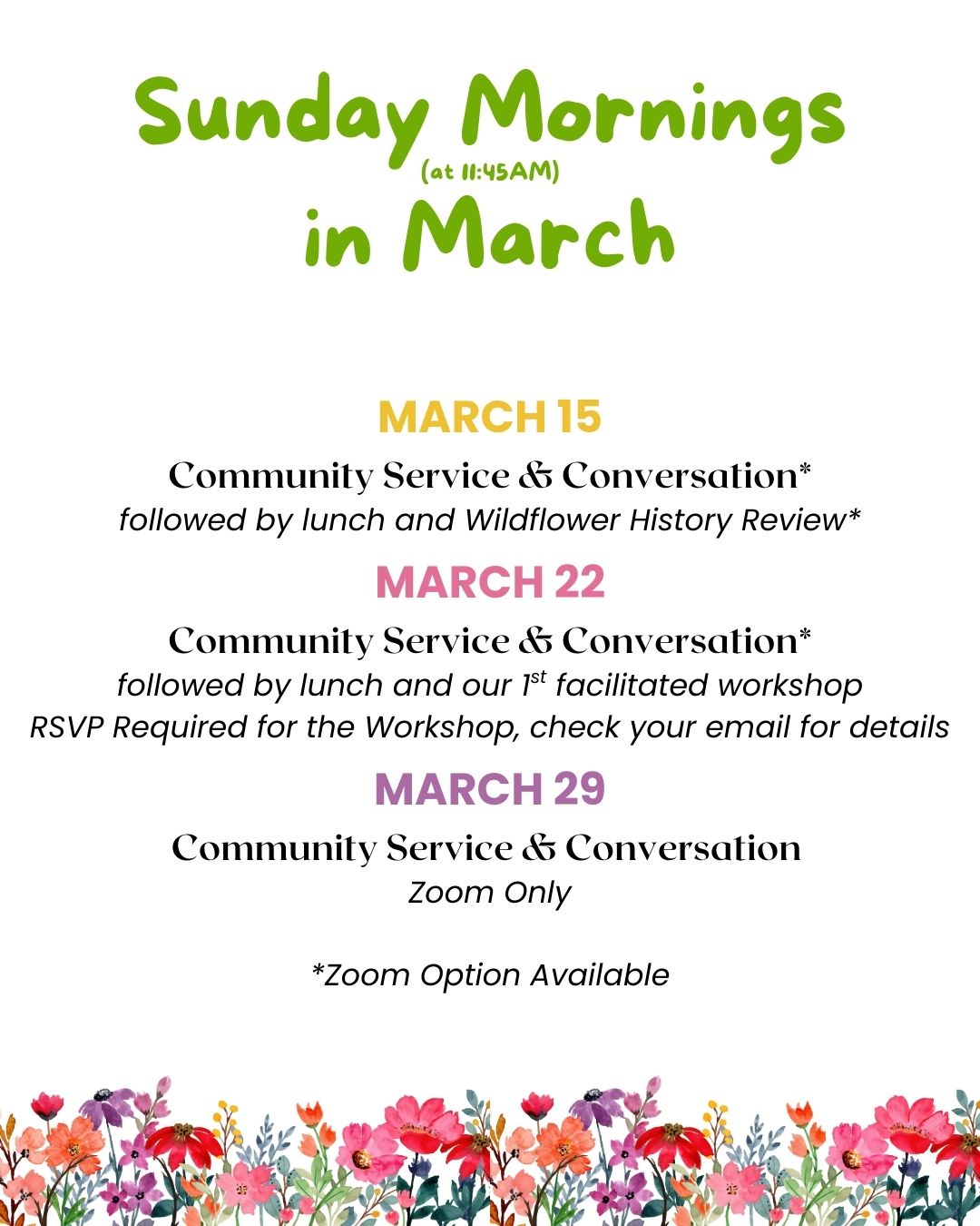 Sunday Mornings in March